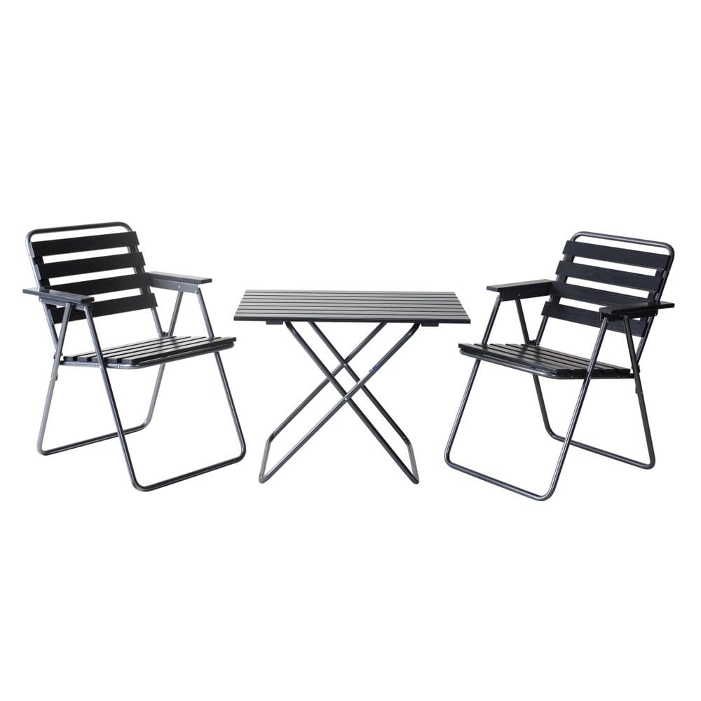 Bordsgruppset Varax Retro 401 + 2 st 305 Grå/Svart