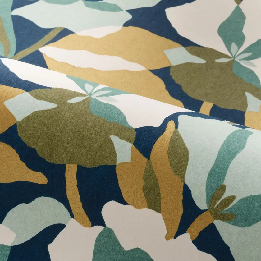 Casamance - Amaryllis Marine/Doré Jardin Félicia