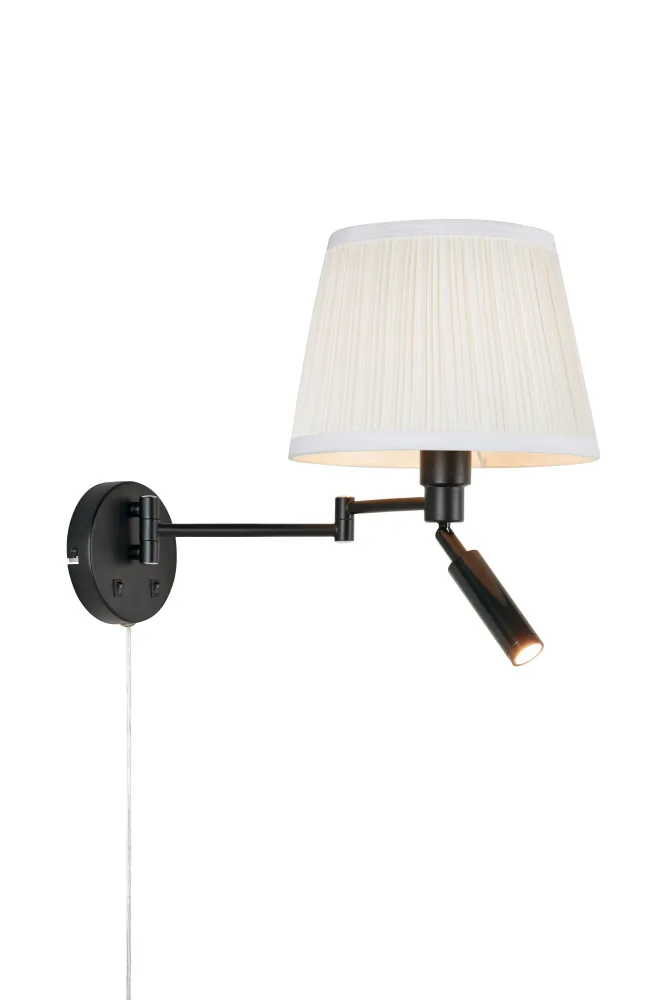 Markslöjd Pivot 109016 Vägglampa Vit/svart