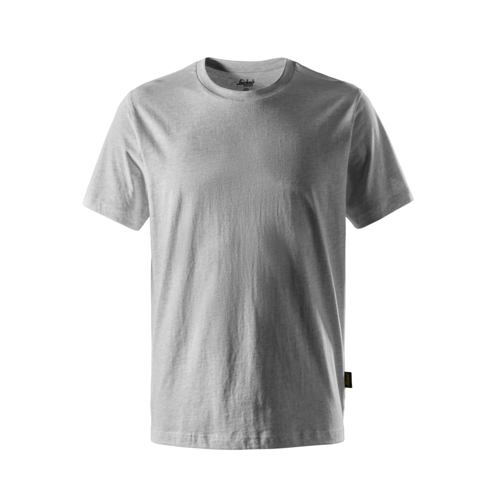 T-SHIRT I BOMULL GRÅ MELERAD STL 5XL