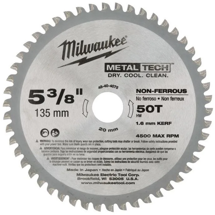 Milwaukee 48404075 Sågklinga 135x20mm, 50T