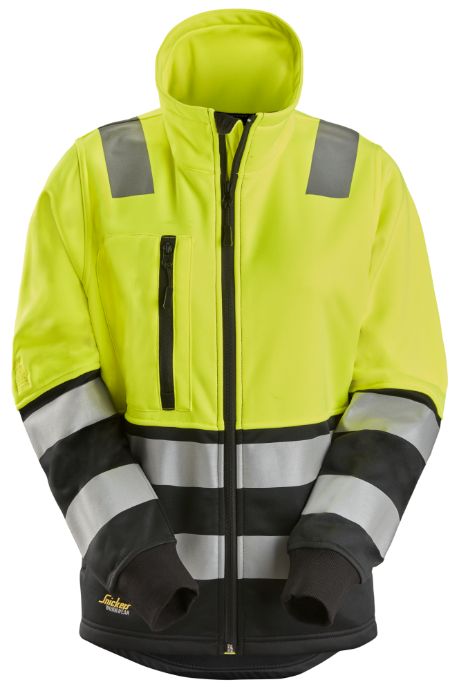 JACKA SNICKERS WORKWEAR DAM 8073 KL 2 GUL XS, VARSELGUL/SVART