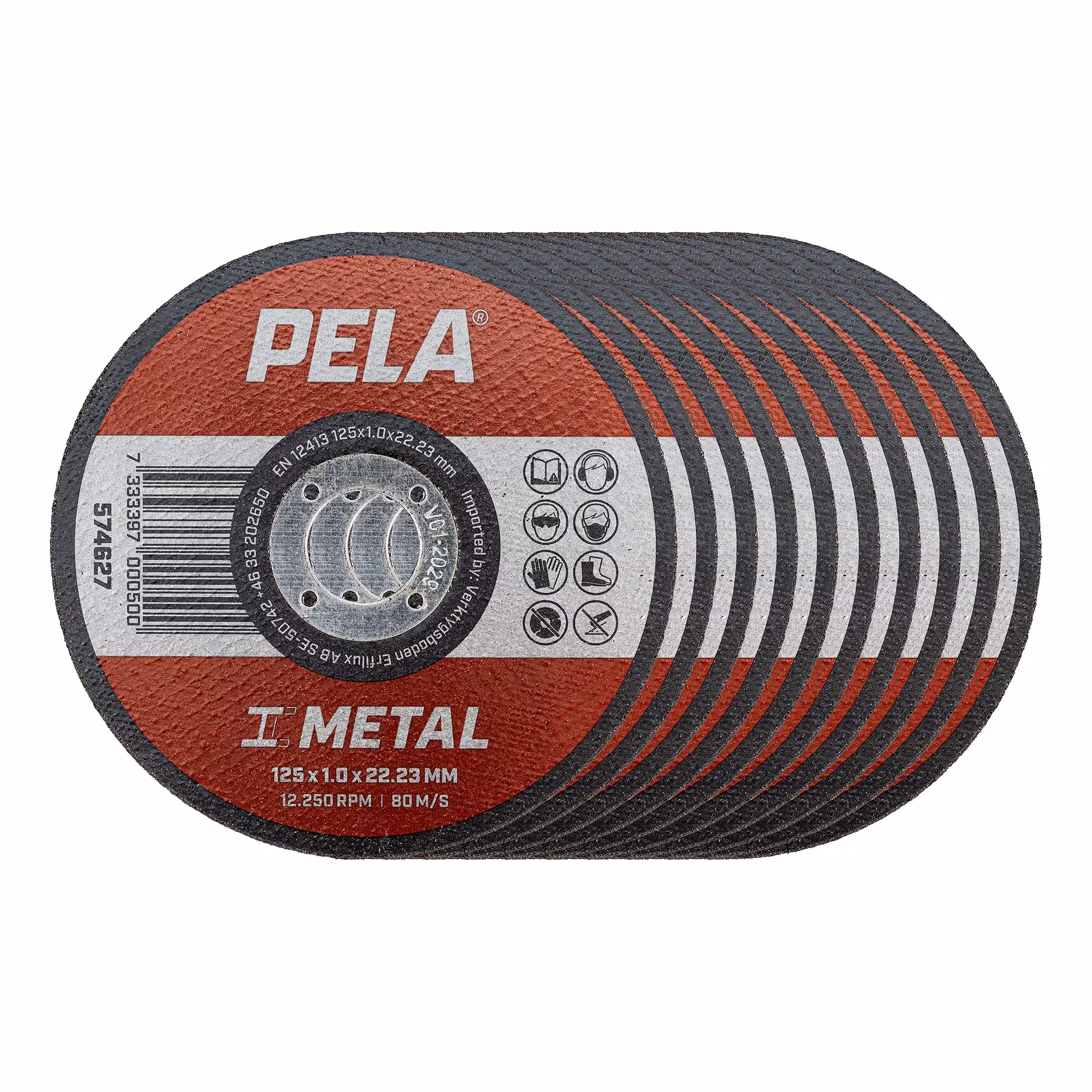 Kjøp PELA Kappskiver for metall 125x1,0 mm – 10-pakning for vinkelsliper