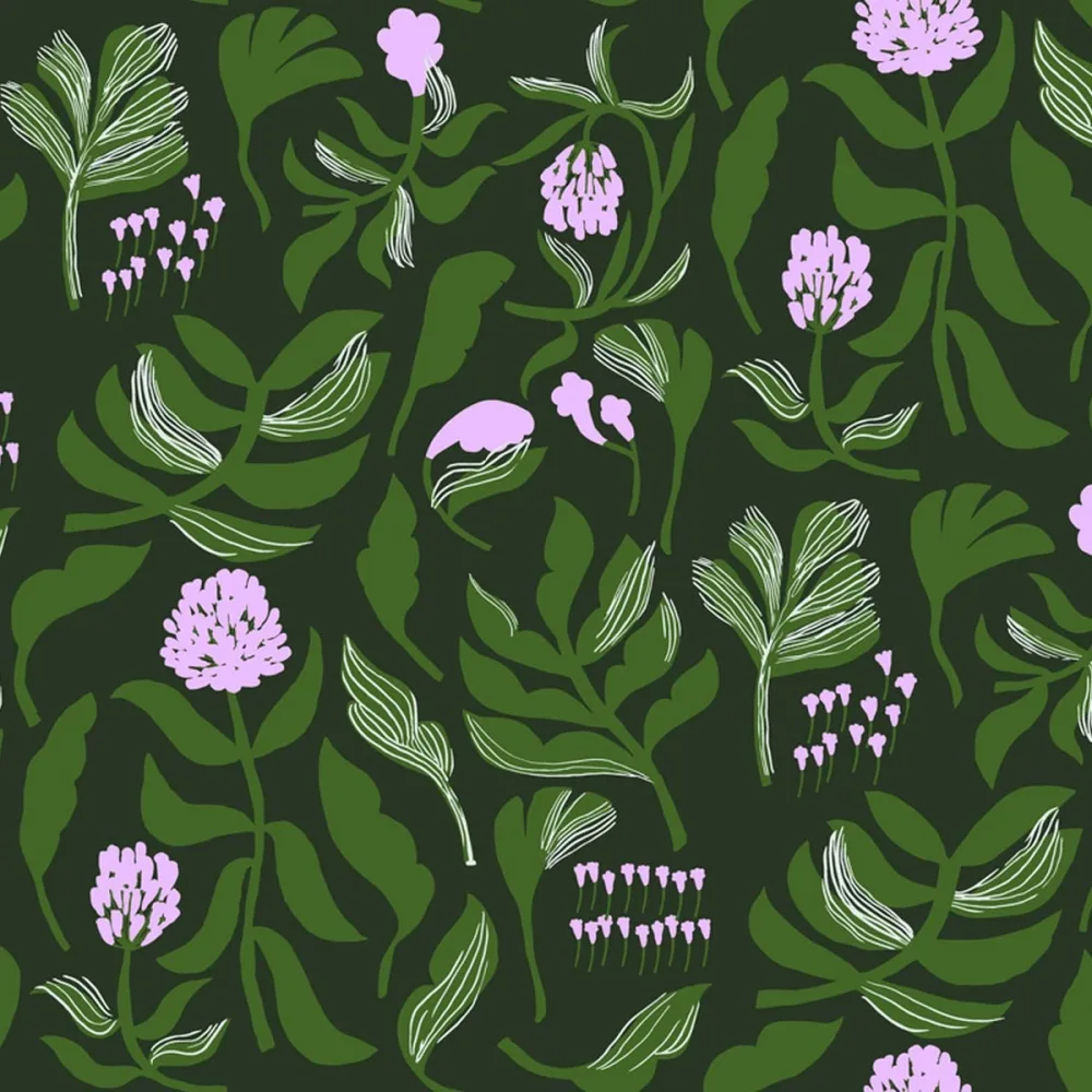 Marimekko 6 Kasvio 25190 Svart Tapet - Midbec | Stuvbutiken