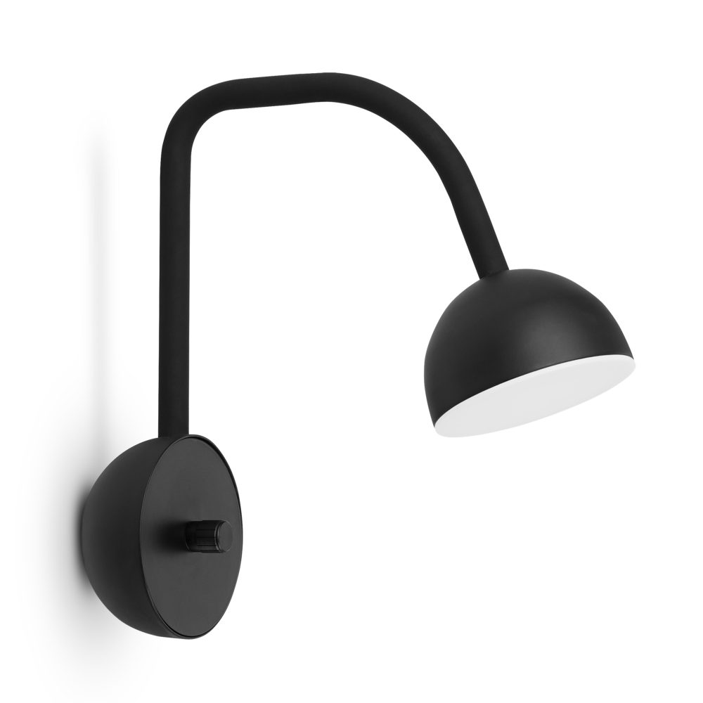 Blush vägglampa, svart