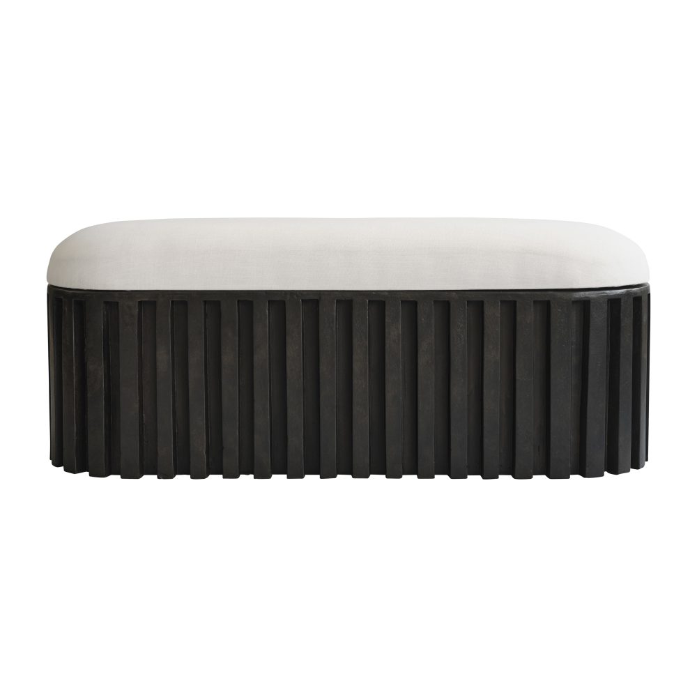 Tribu bänk linne, Coffee-white chalk