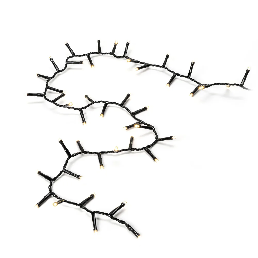 Konstsmide 3871-100 Ljusslinga cluster, varmvita, svart kabel 32.98 m