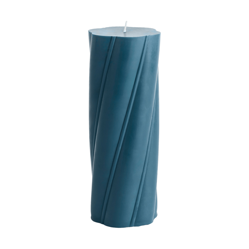 Soft Serve Candle blockljus, Dark teal, Ø9,5x24,5 cm