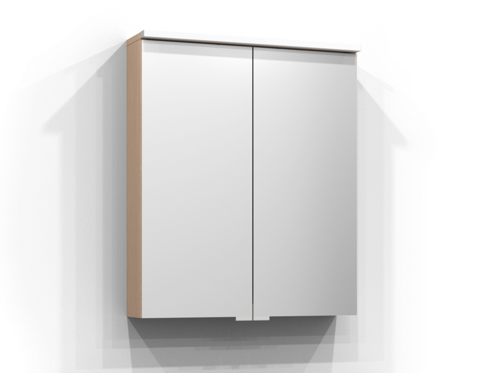 SPEGELSKÅP SVEDBERGS SAREK PUR EK LED EL 2HYLL JFB 60X71,6X15,1CM