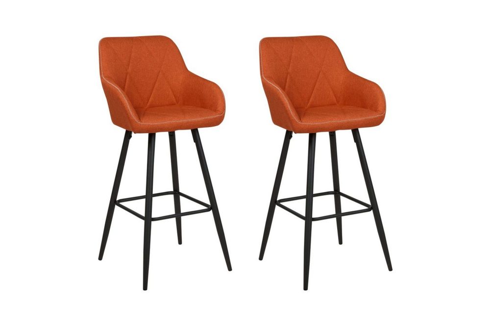 Barstol Darien set om 2 Orange-Svart