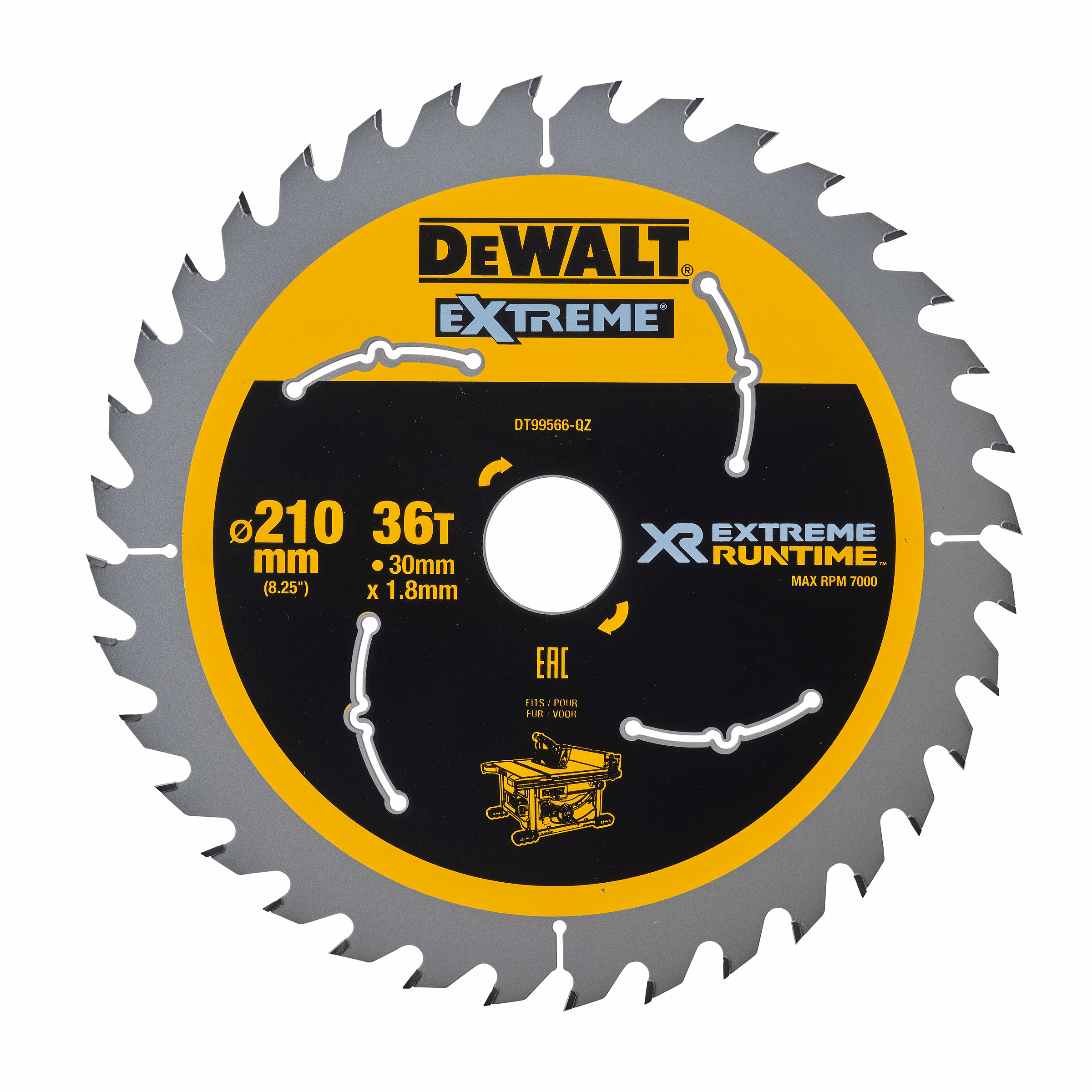 Kjøp Dewalt Sirkelsagblad for tre 210x30 mm, 36T, DT99566
