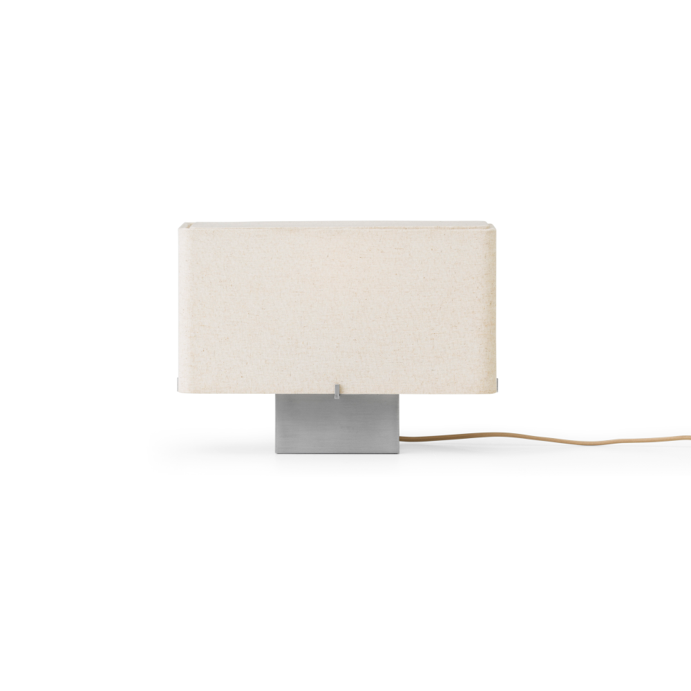 Nonna bordslampa 24 cm, Borstad aluminium-sand