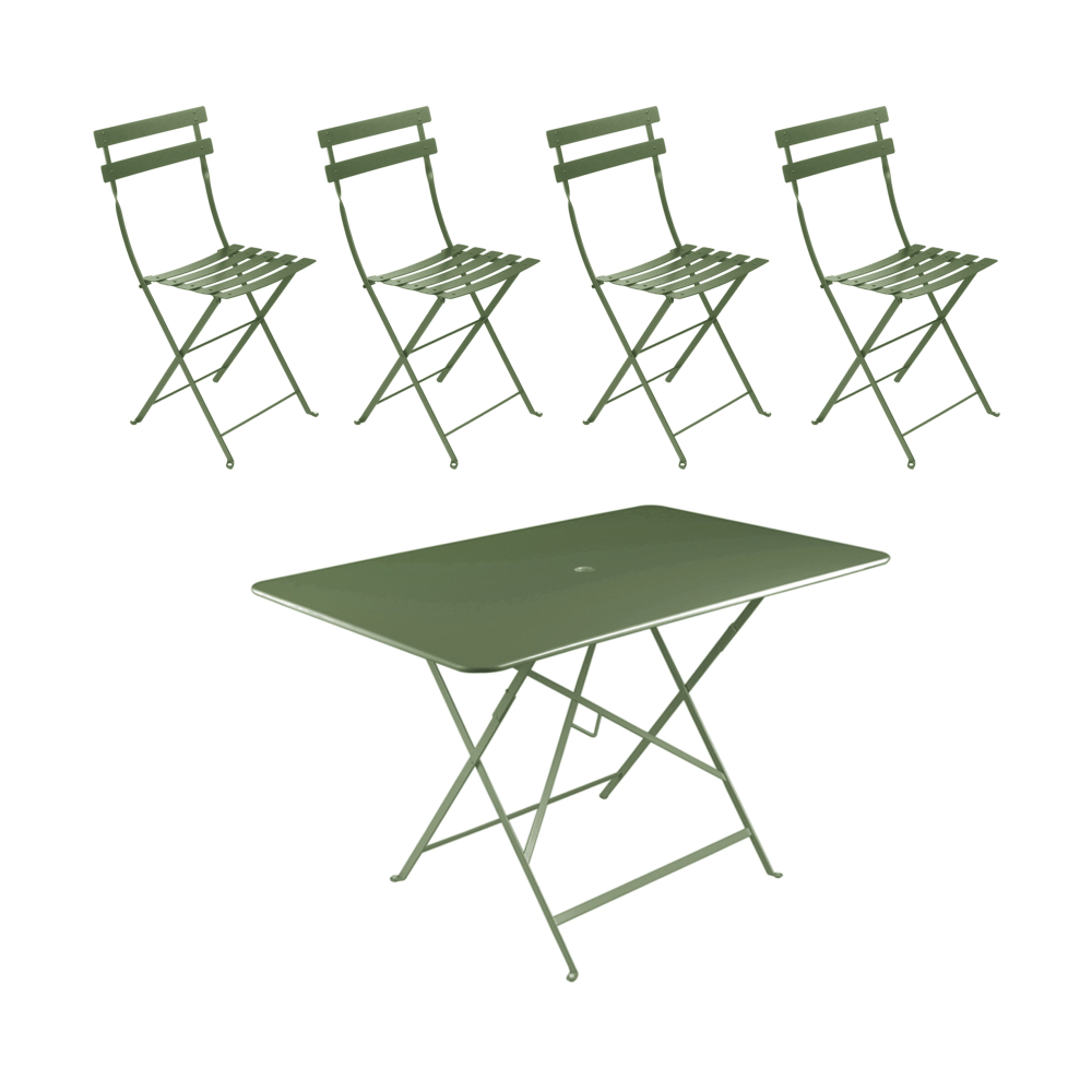 Bistro bord 117x77 cm + 4 stolar, Cactus