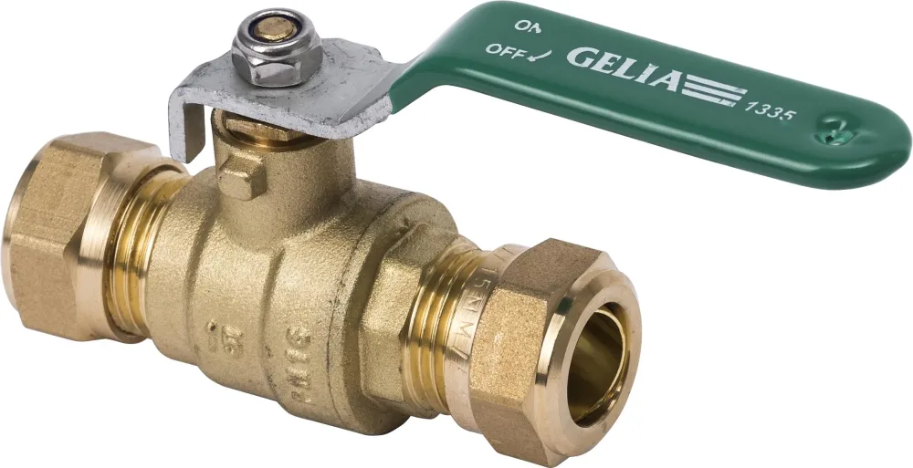 Gelia 3007015062 Kulventil klämkoppling, med spak 22 mm