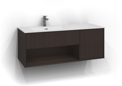 TVÄTTSTÄLLSSKÅP SVEDBERGS EPOS RAND BRUN ASK 1+1L ÖPP PUSH 120X45,3X45CM VÄ