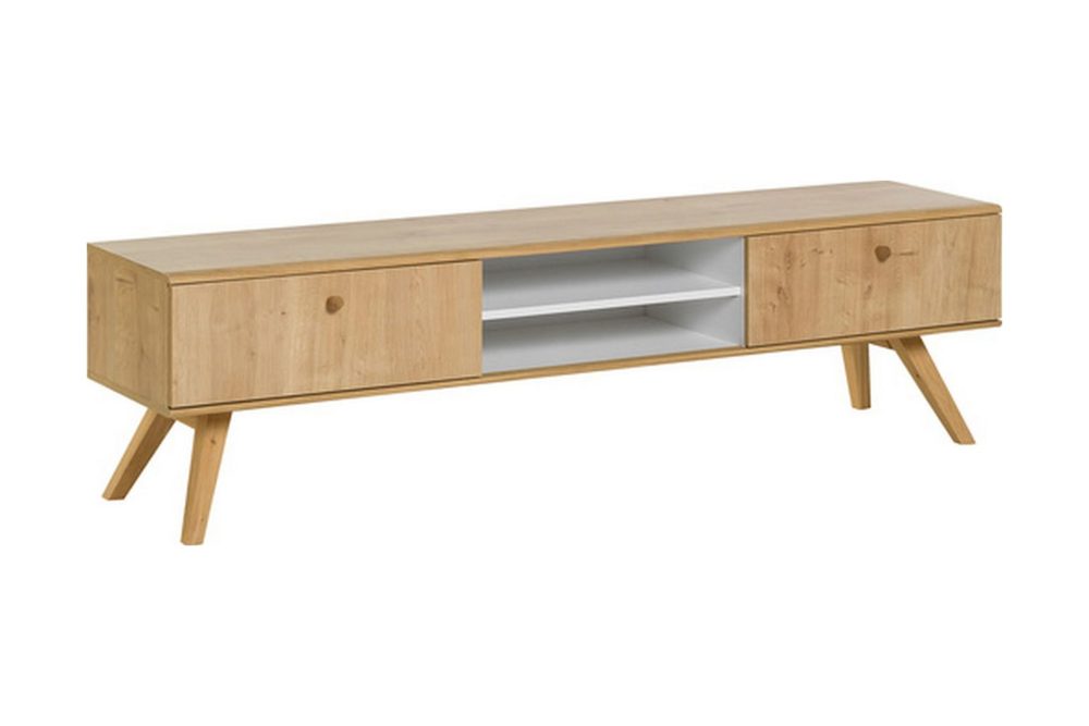 Nature TV-bänk 179,5 cm Vit/Natur