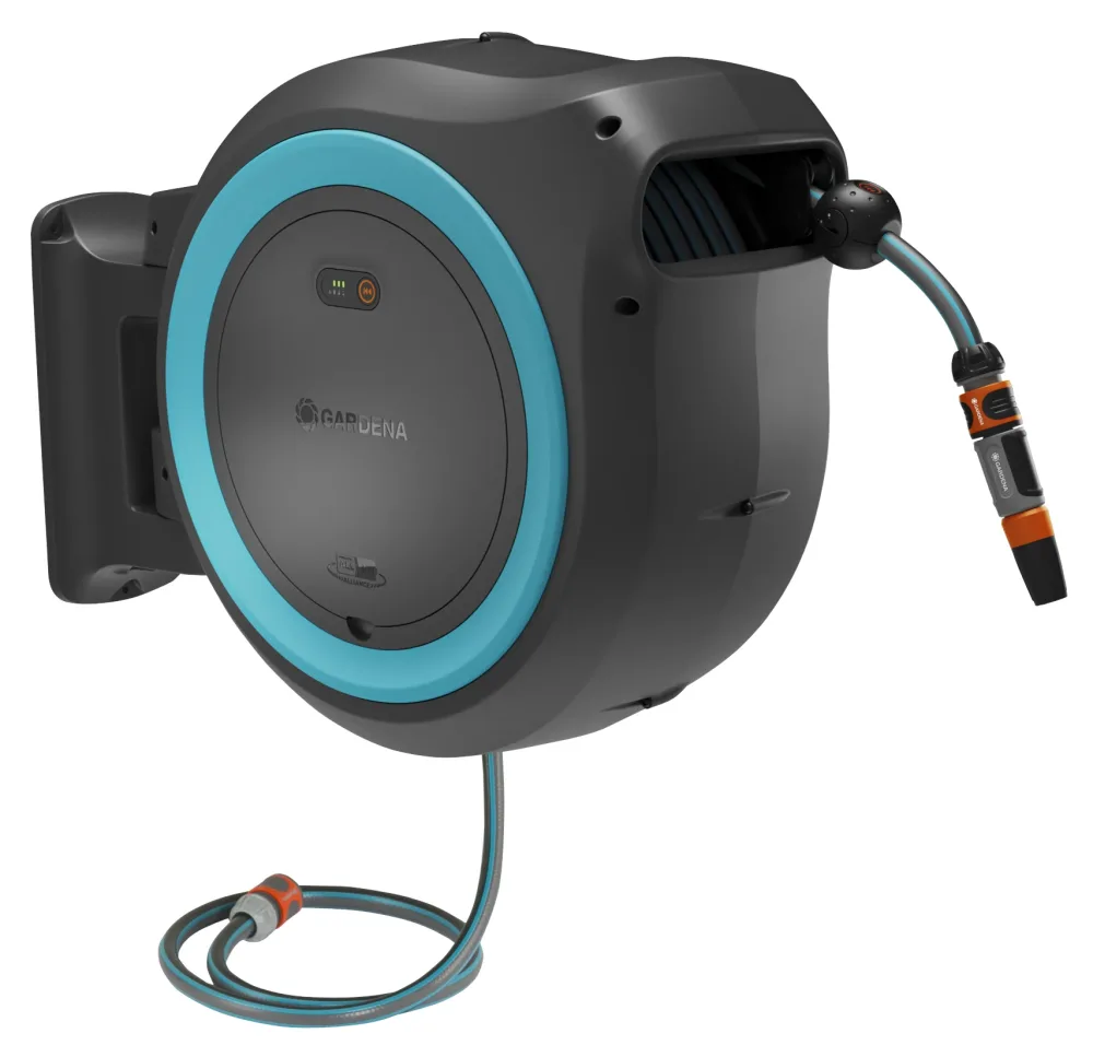 Gardena PowerRoll XL Väggslangbox med batteri och laddare, 35 m