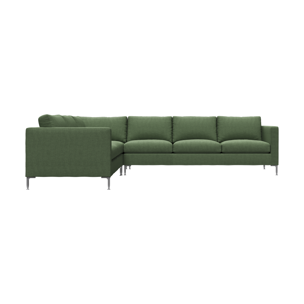 Alex hörnsoffa, Noah 38-dark green-alu ben