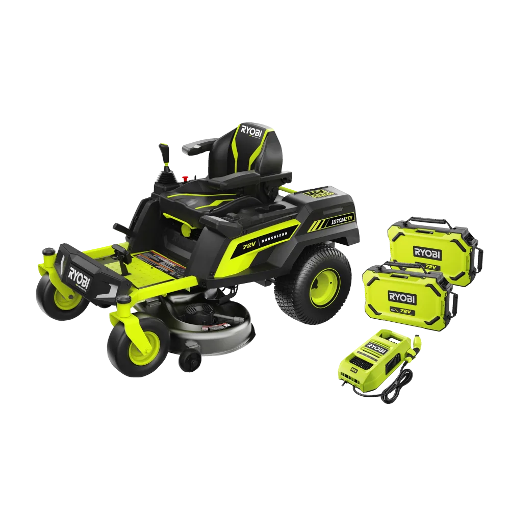 Ryobi MAX POWER RY72ZTRX107-210 Åkgräsklippare med batteri och laddare