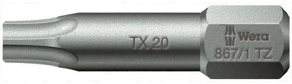 Wera 867/1 TZ Bits 25 mm, 1/4" sexkantfäste Storlek 9