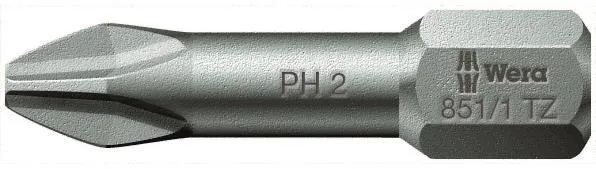 Wera 851/1 TZ Bits 25 mm, 1/4" sexkantfäste Storlek 2