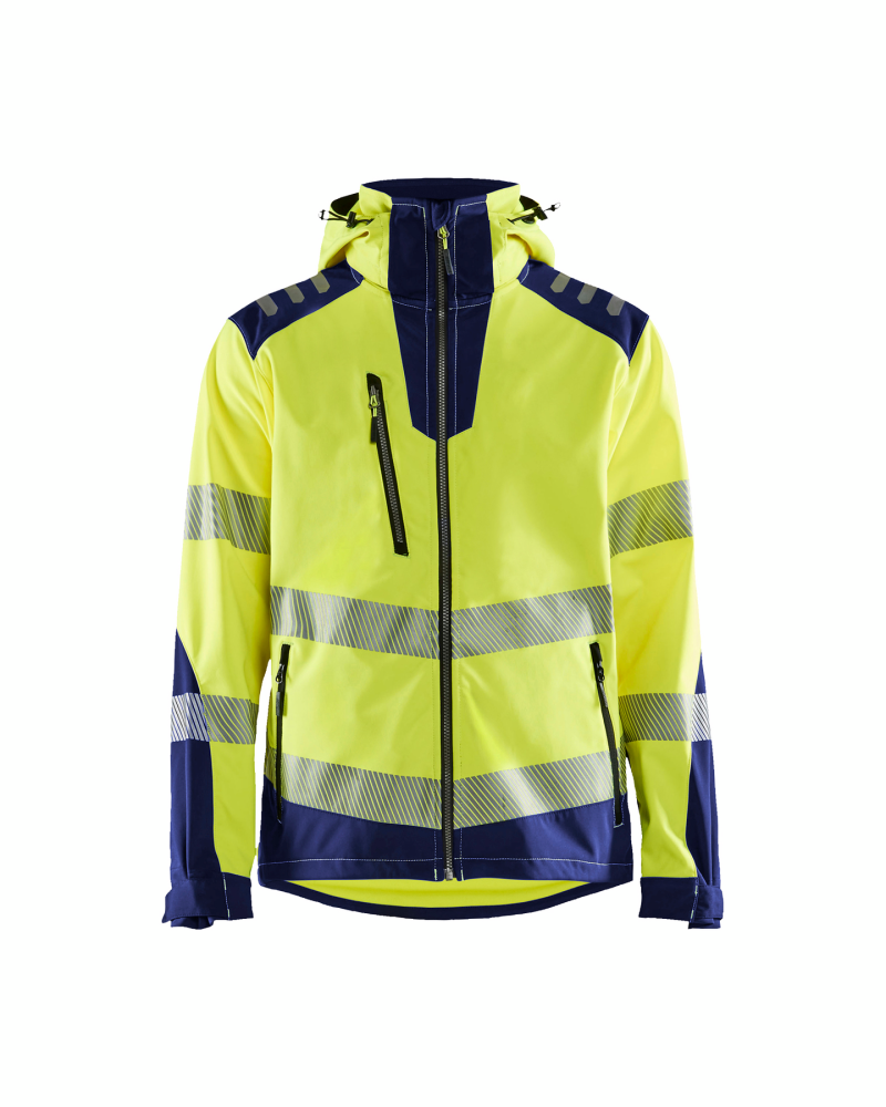 SOFTSHELLJACKA 4491 2513 VARSEL YELLOW/NAVY BLUE S