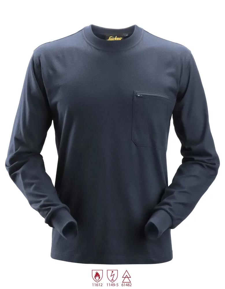Snickers Workwear 2460 ProtecWork T-shirt marinblå, långärmad XS