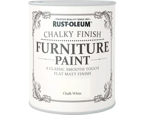 Chalky Finish Furniture Paint - Chalk White - 750ml