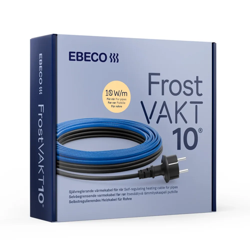 Ebeco Frostvakt 10 Värmekabel 10-20 W/m, självreglerande, stickkontakt 4 m, 40 W