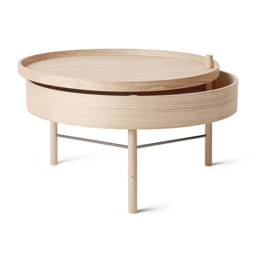 Turning bord, naturlik ek-krom