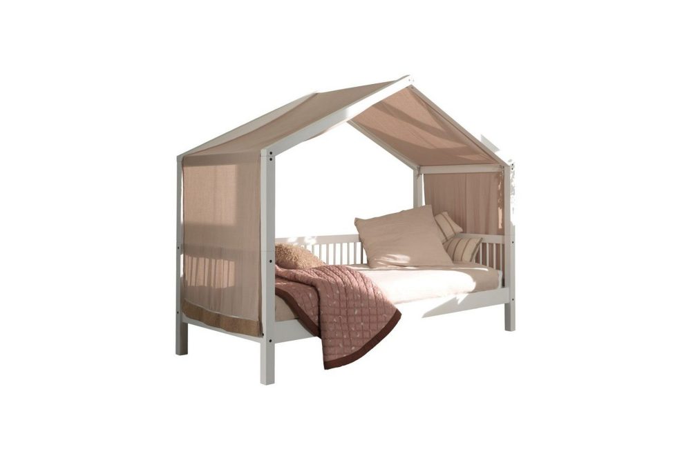Säng med textil set Forrest Vit
