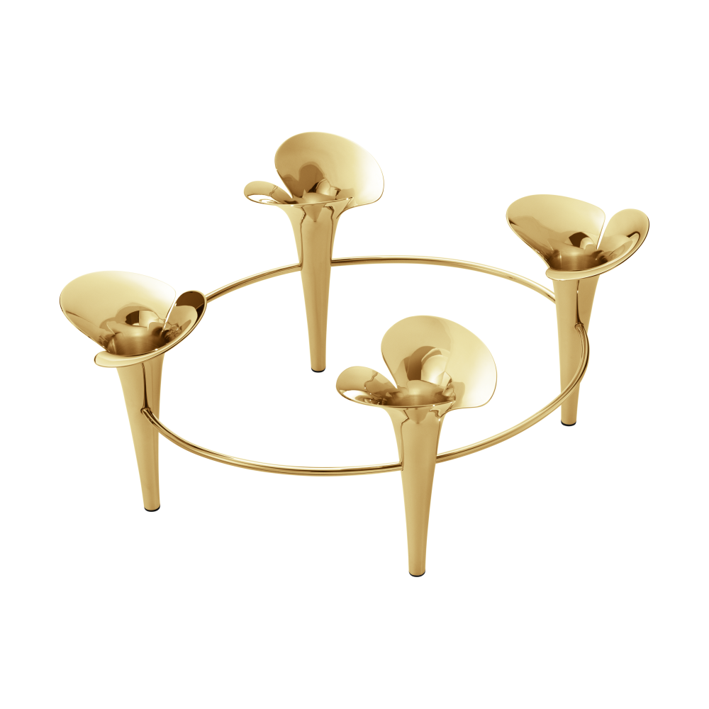 Bloom ljusstake Ø28 cm, Guld