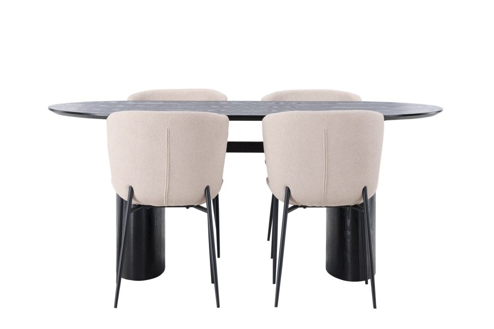 Isolde Matgrupp 180 cm Oval med 4 Modesto stolar