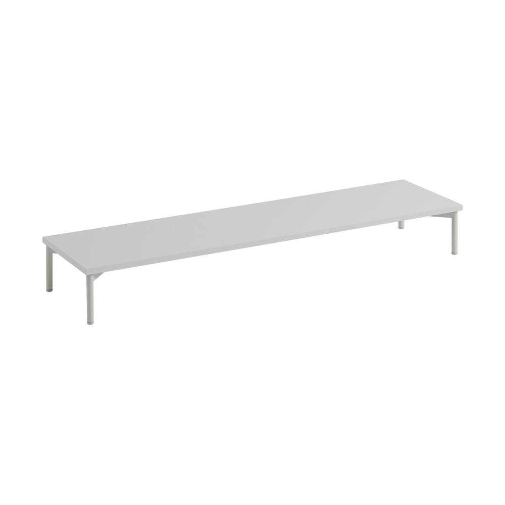 Stacked förvaringssystem podium w. tube base 131x35 cm, Grey/Grey