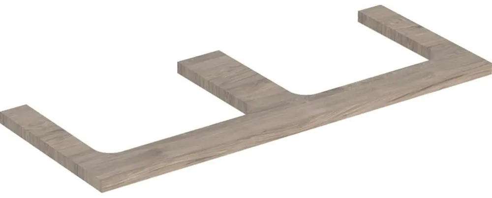 Geberit ONE 505.345.00.6 Bänkskiva 120 cm, för 2 tvättställ Valnöt - Bild 2