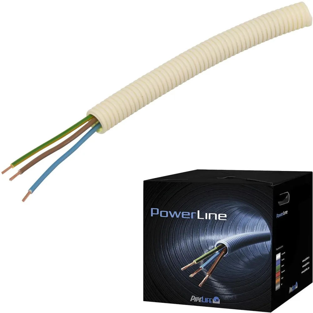 Pipelife FK PowerLine Kabel fördragen, PVC- och halogenfri 5G1.5 mm², 16 mm x 100 m