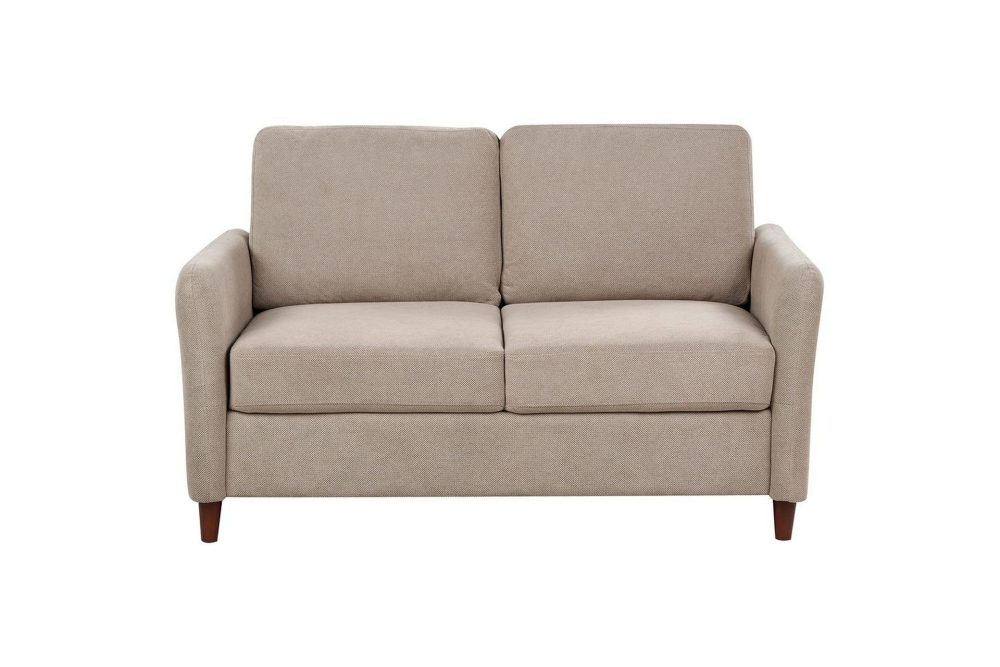 2-sitssoffa Mare Beige, mörkt trä