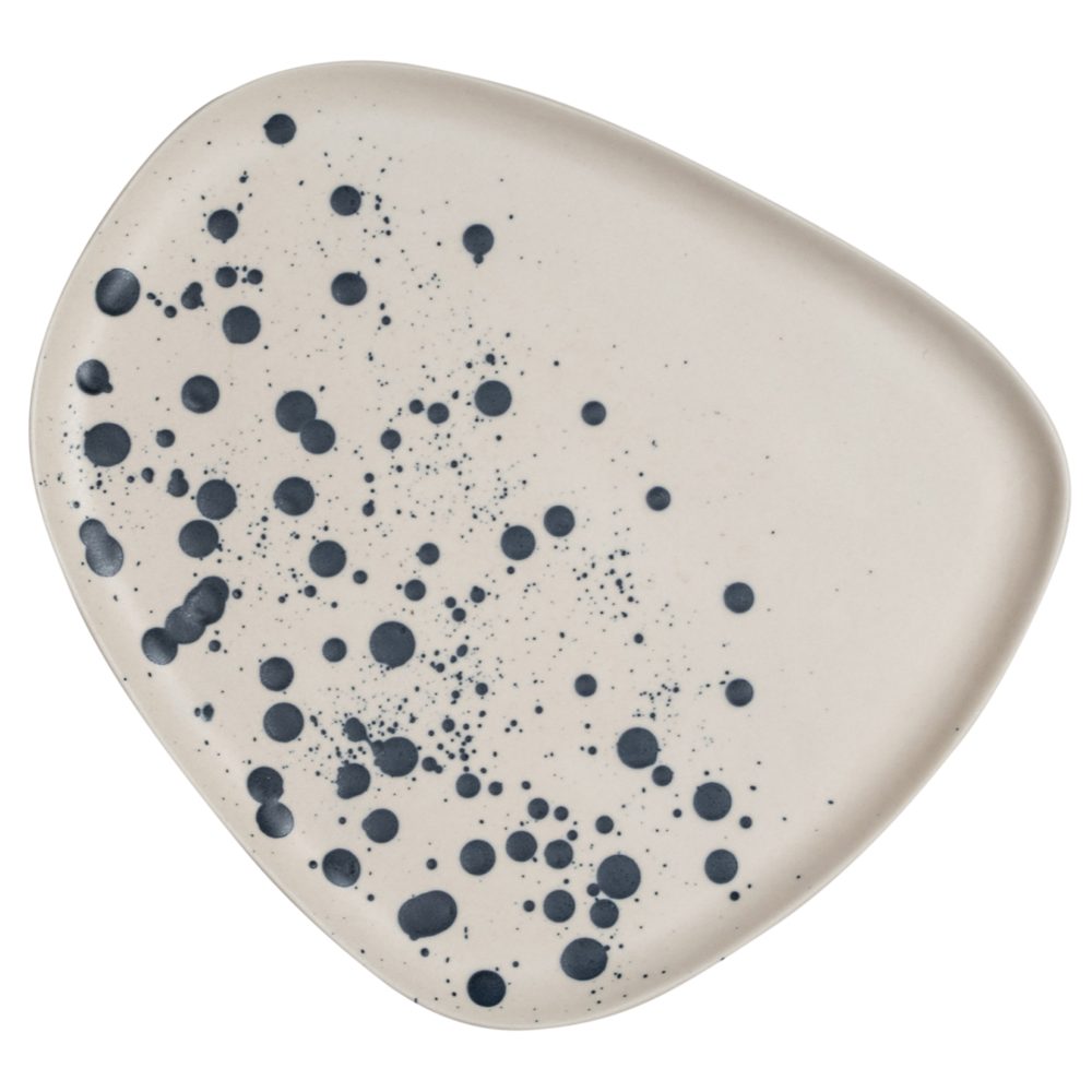 Dottie tallrik 21 cm, Svart-vit