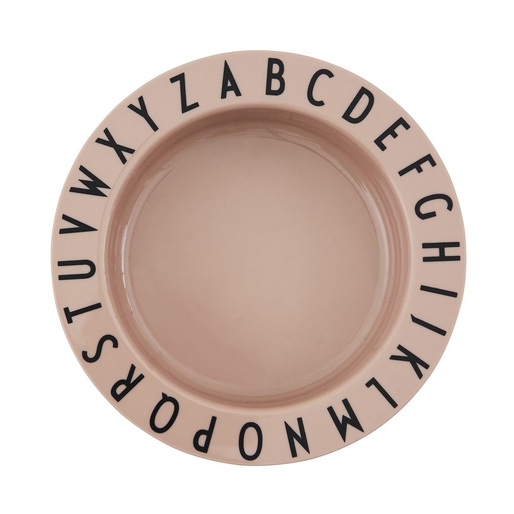Design Letters Eat&Learn djup tallrik, Nude