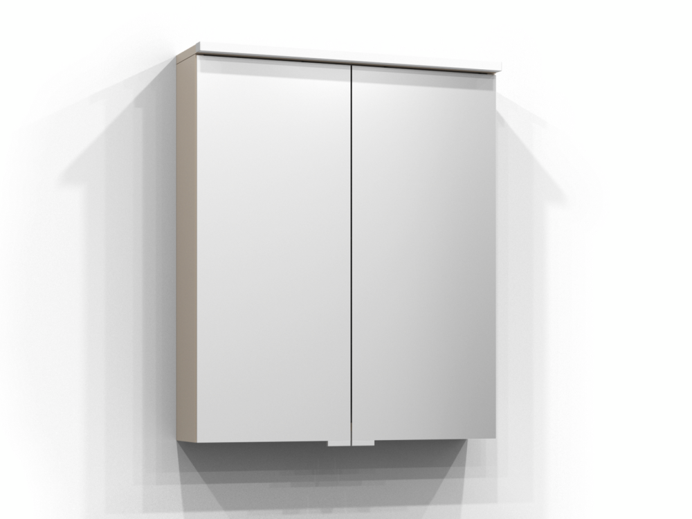 SPEGELSKÅP SVEDBERGS SAREK SAND LED EL 2HYLL TVLJ 60X71,6X15,1CM