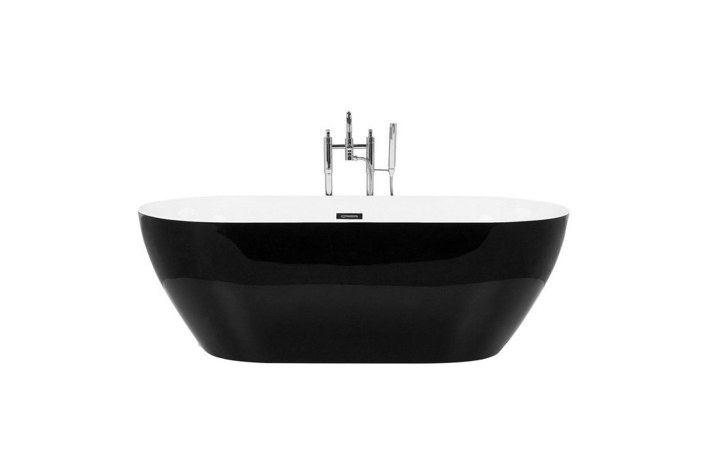 Badkar Carrera Svart/Silver, 75x150x58 cm