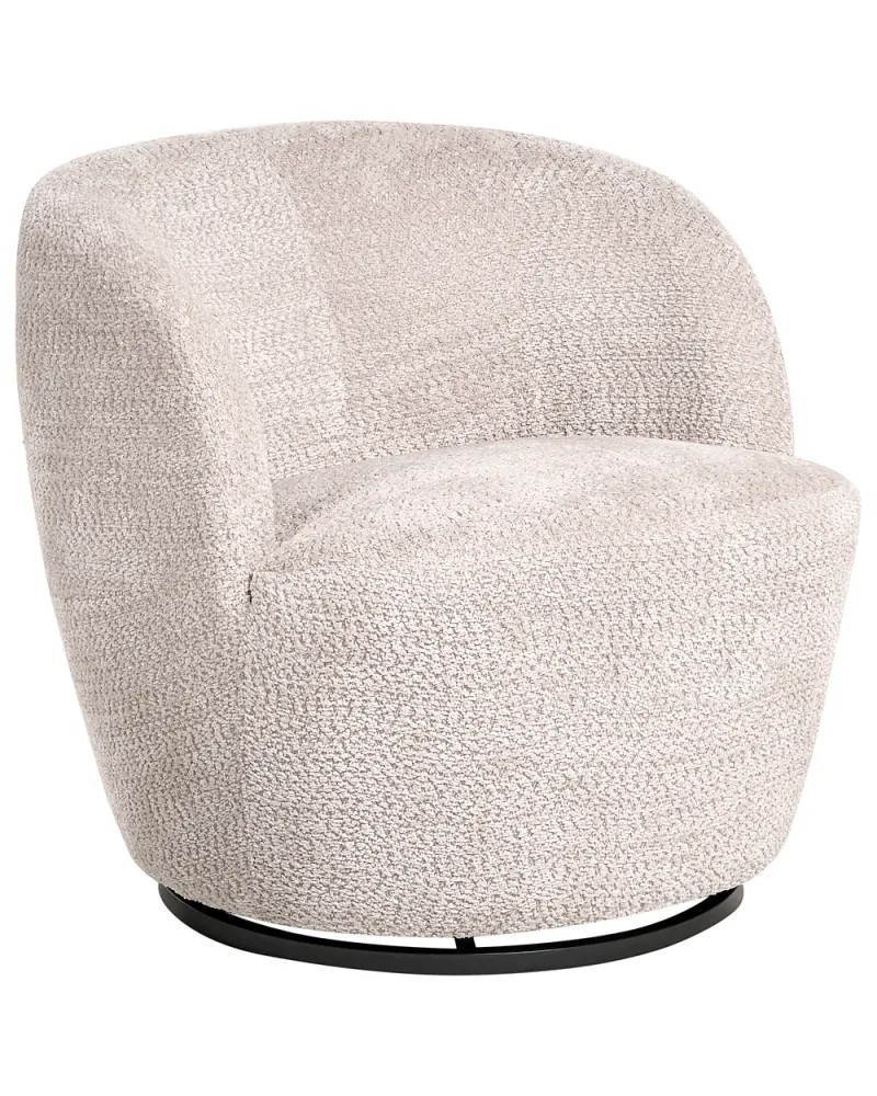 Svängbar fåtölj KUOLPA Chenille Beige