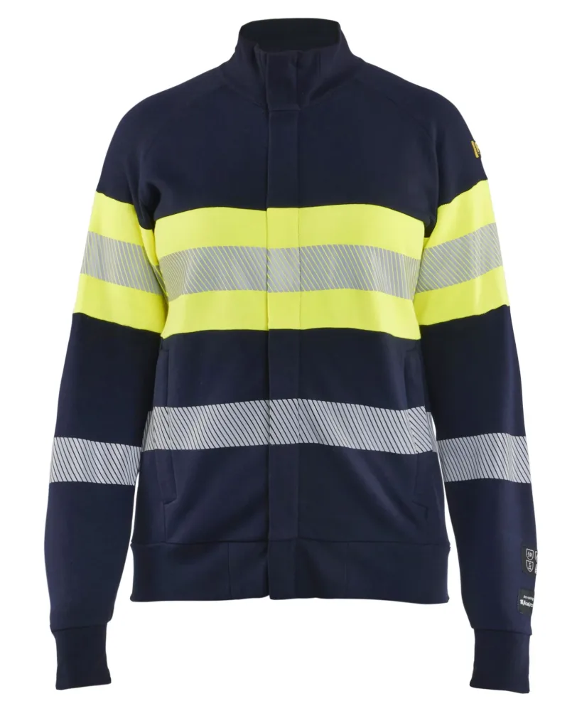 Blåkläder 347217628933S Tröja varsel, marinblå/gul, flamskydd S