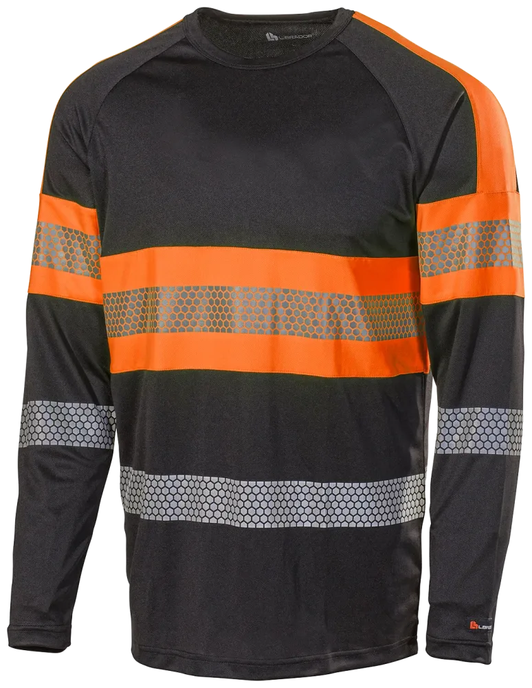 L.Brador 6111P T-shirt svart/hi-vis orange, klass 1 4XL