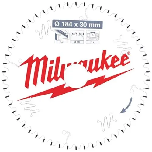Milwaukee CSB P Alu Sågklinga 184x2,4x30 mm, 54T