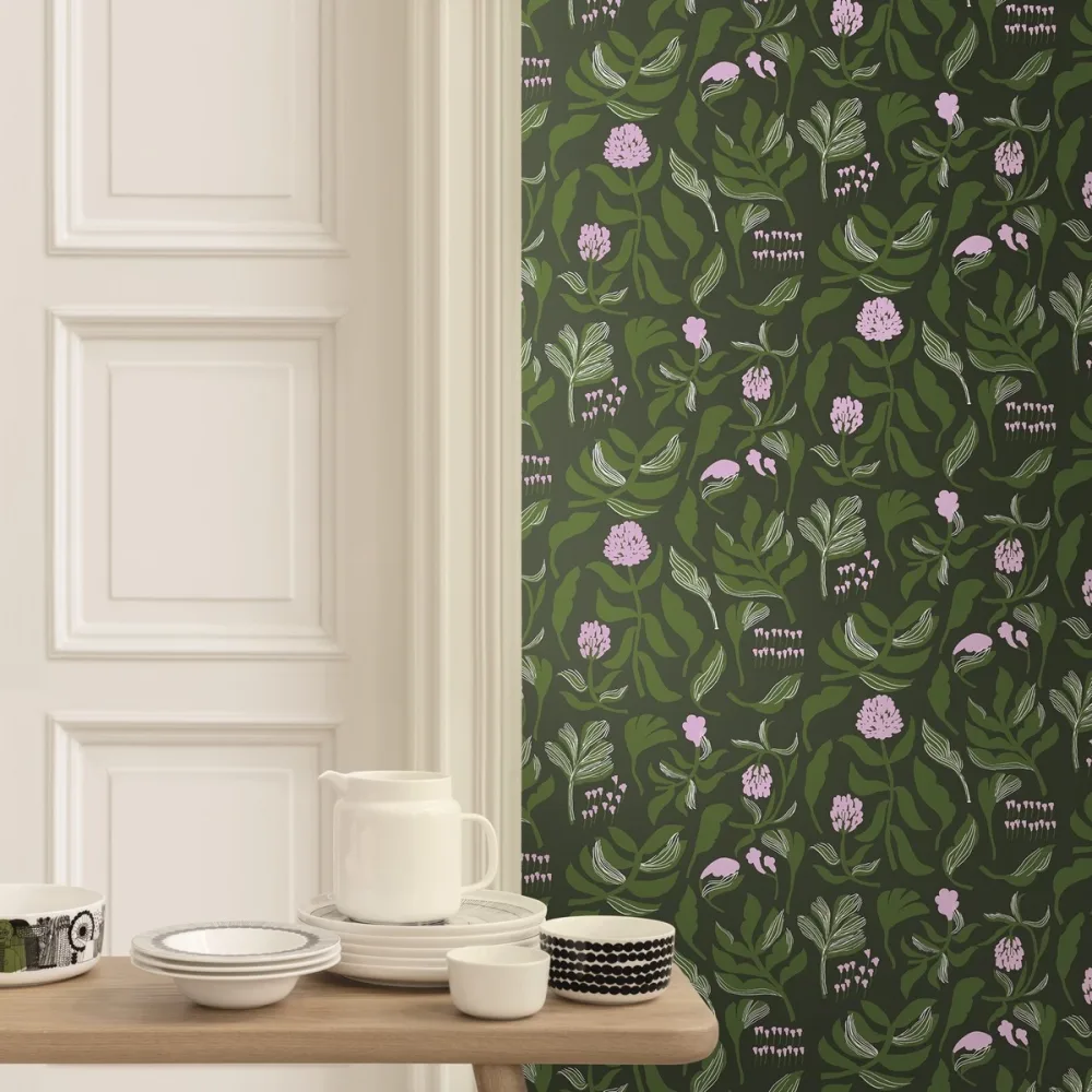 Marimekko 6 Kasvio 25190 Svart Tapet - Midbec | Stuvbutiken - Bild 3