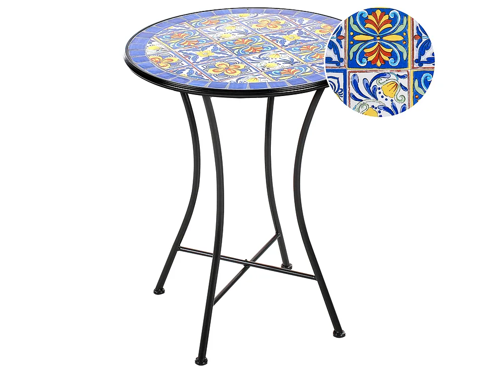 Bistrobord CORIANO 60 cm 60 cm Metall Svart