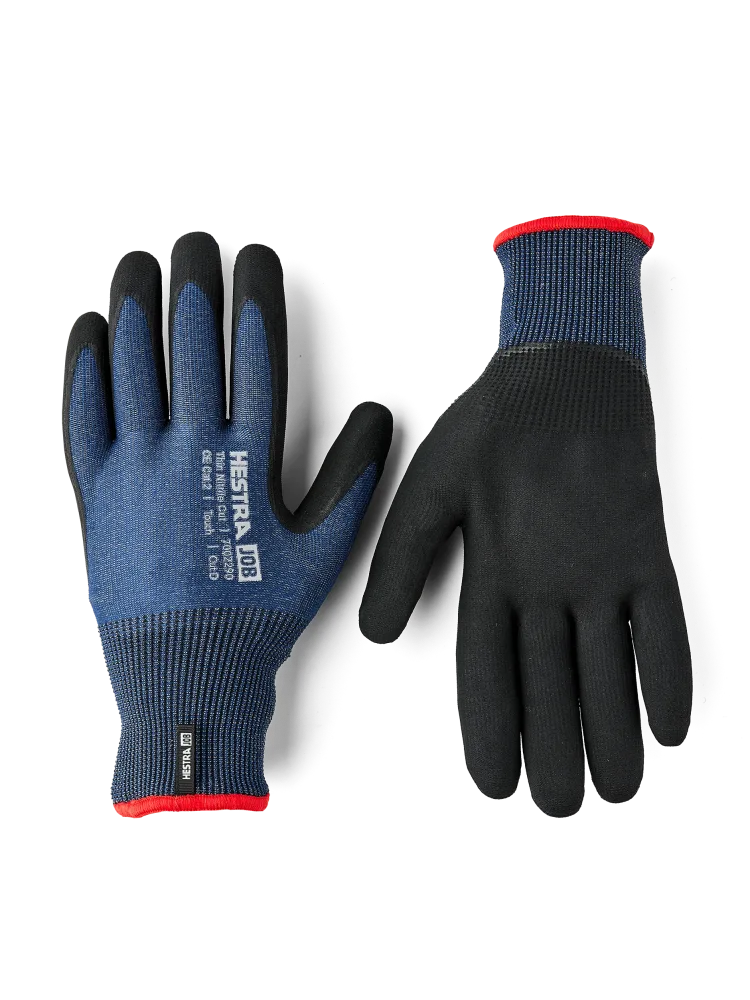 Hestra Pro Thin Nitrile Cut Montagehandske blå/svart 11