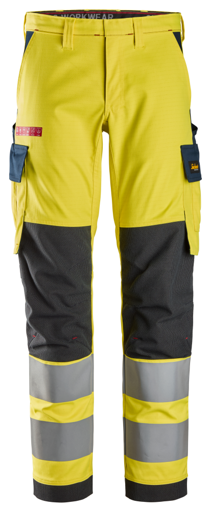 ARBETSBYXA STRETCH PW HV KL2 GUL/MARIN STL: 64