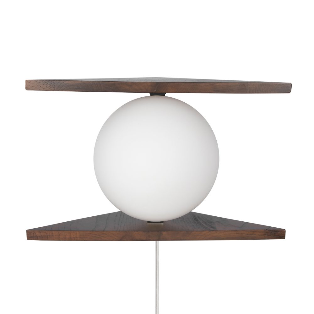 Angolo vägglampa, Brun